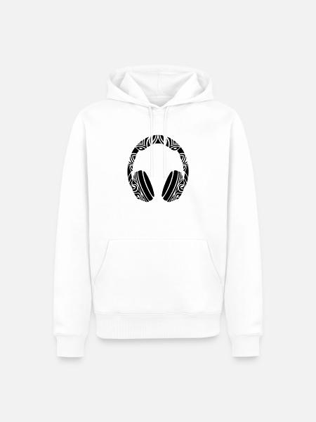 casque - Sweat à capuche Premium bio Homme - blanc