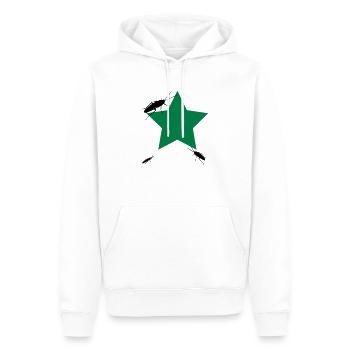 vote_for - Männer Premium Bio Hoodie - Weiß - Vorne - Nico (187cm)