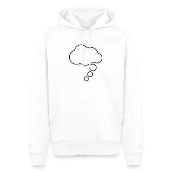Comic Cartoon Denkblase - Men’s Premium Organic Hoodie - white - Front - Nico (187cm)
