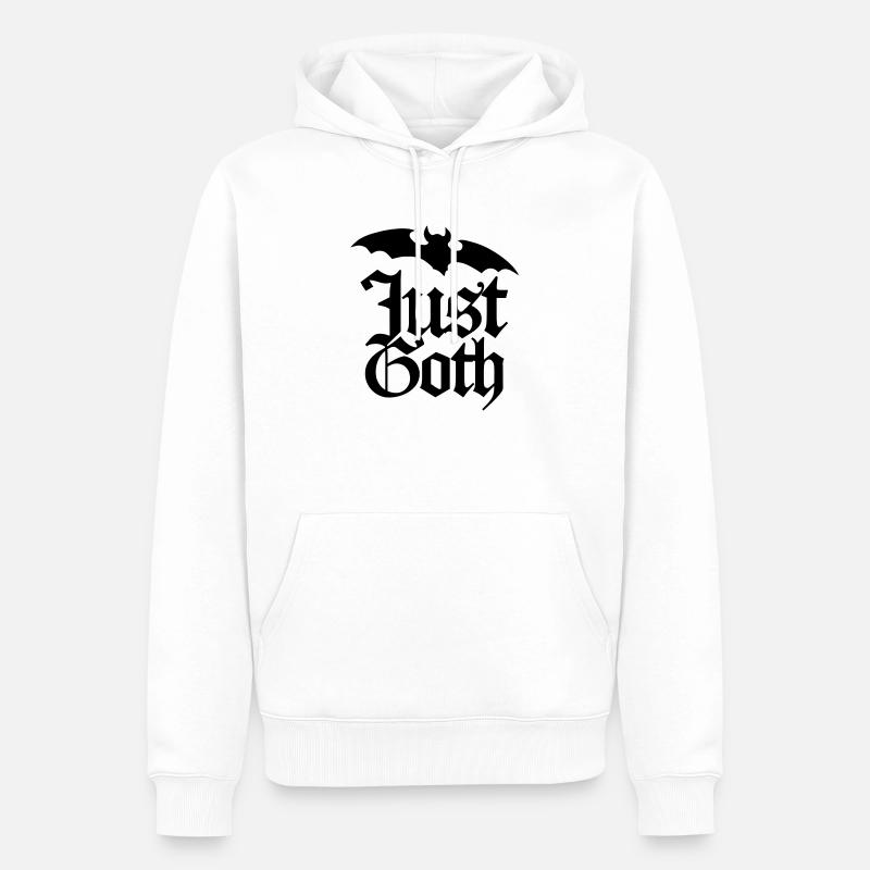 Just Goth - Männer Premium Bio Hoodie - Weiß