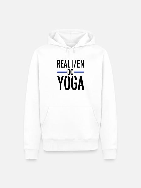 Yoga - Sweat à capuche Premium bio Homme - blanc