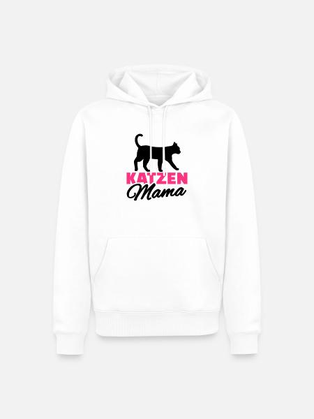 Katze - Männer Premium Bio Hoodie - Weiß