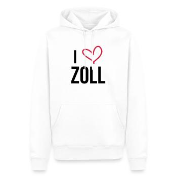 Douanier / Douane / Douanière / Police / Frontière - Sweat à capuche Premium bio Homme - blanc - Devant - Nico (187cm)