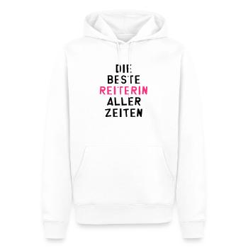 Reiten Reiter Reiterin Pferd Pferde Pony Western - Männer Premium Bio Hoodie - Weiß - Vorne - Nico (187cm)