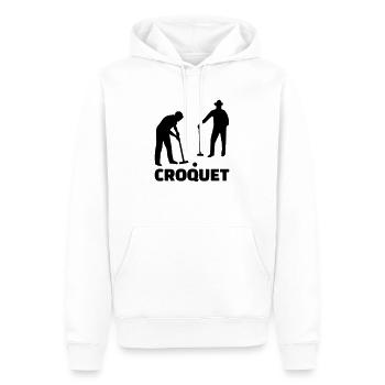 Croquet - Männer Premium Bio Hoodie - Weiß - Vorne - Nico (187cm)