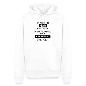 Papy bricoleur - Männer Premium Bio Hoodie - Weiß - Vorne - Nico (187cm)