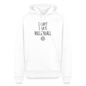 Volleyball - Volley Ball - Volley-Ball - Sport - Sweat à capuche Premium bio Homme - blanc - Devant - Nico (187cm)