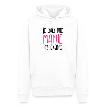 Grandma Oma Großmütter Mamy Mamie Grand-Mère - Men’s Premium Organic Hoodie - white - Front - Nico (187cm)