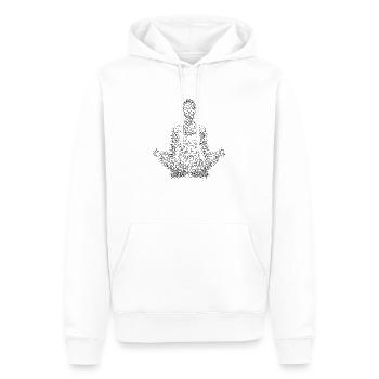 Meditation Dunkle Materie Sammlung (Schwarz) - Männer Premium Bio Hoodie - Weiß - Vorne - Nico (187cm)