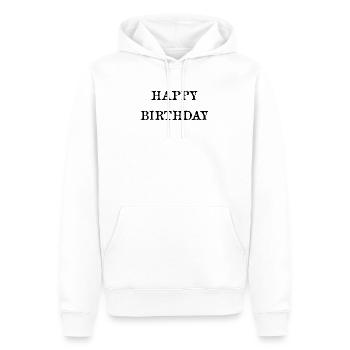 JAHRESTAG. ALLES GUTE ZUM GEBURTSTAG. ALLES GUTE ZUM GEBURTSTAG. - Männer Premium Bio Hoodie - Weiß - Vorne - Nico (187cm)