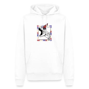 Red White Rawr - Men’s Premium Organic Hoodie - white - Front - Nico (187cm)