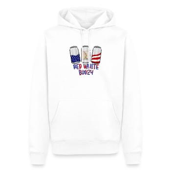Red White Boozy - Men’s Premium Organic Hoodie - white - Front - Nico (187cm)