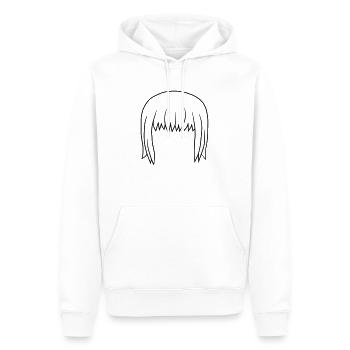 Bobfrisur Bob Haare Kopf - Männer Premium Bio Hoodie - Weiß - Vorne - Nico (187cm)