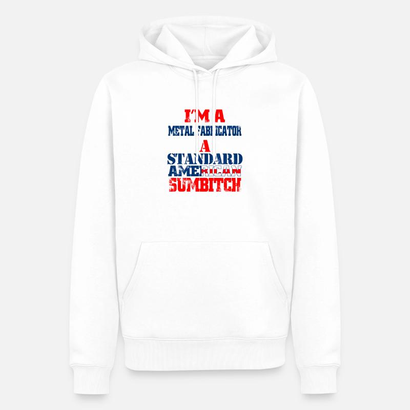 Ich bin ein Metallverarbeiter - Männer Premium Bio Hoodie - Weiß
