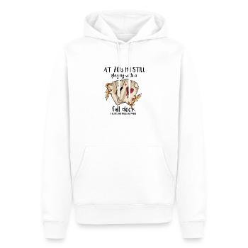 At 70's I'm Still Playing With A Full Deck - Men’s Premium Organic Hoodie - white - Front - Nico (187cm)