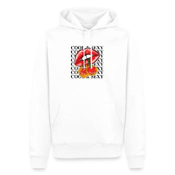 Cool & Sexy - Men’s Premium Organic Hoodie - white - Front - Nico (187cm)