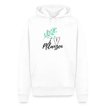 I love Pflanzen - Männer Premium Bio Hoodie - Weiß - Vorne - Nico (187cm)