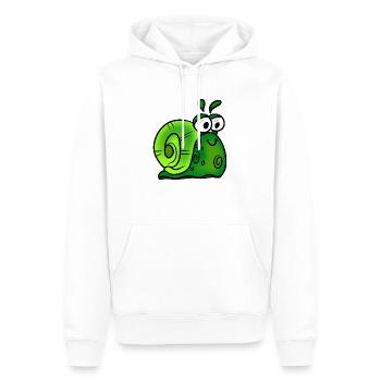 Fröhliche Schnecke - Männer Premium Bio Hoodie - Weiß - Vorne - Nico (187cm)