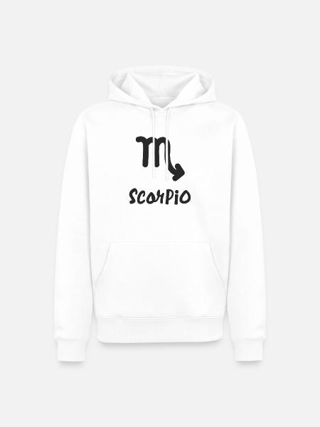 Sternzeichen Skorpion - Männer Premium Bio Hoodie - Weiß