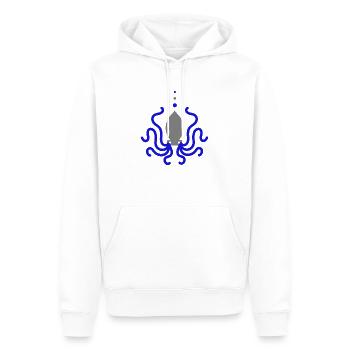 Oktopus Tintenfisch Krake Blau Grau Animation - Männer Premium Bio Hoodie - Weiß - Vorne - Nico (187cm)