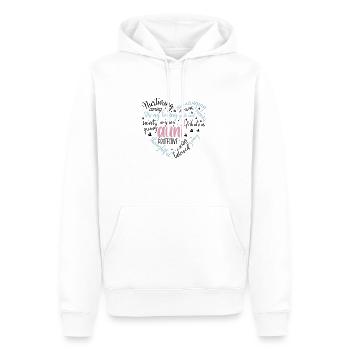Mother's Day Heart 3 - Men’s Premium Organic Hoodie - white - Front - Nico (187cm)