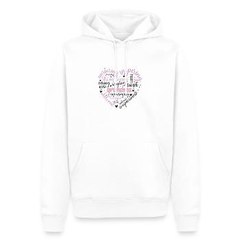 Mother's Day Heart 5 - Men’s Premium Organic Hoodie - white - Front - Nico (187cm)