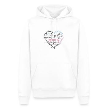 Mother's Day Heart 6 - Men’s Premium Organic Hoodie - white - Front - Nico (187cm)