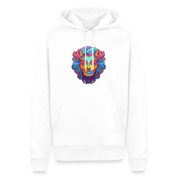 Goa félin - Sweat à capuche Premium bio Homme - blanc - Devant - Nico (187cm)