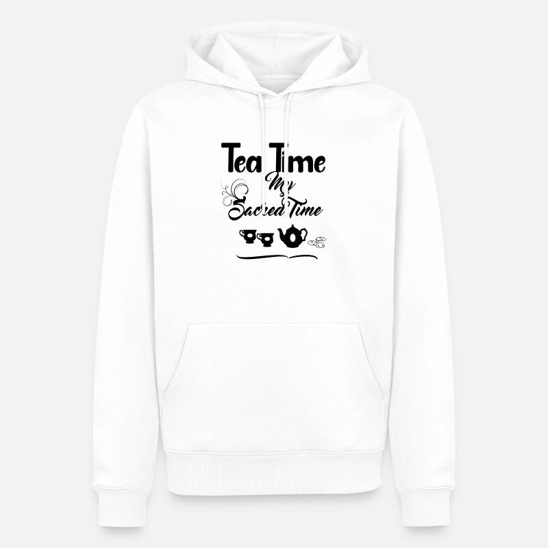 Tea Time - England Design - Männer Premium Bio Hoodie - Weiß