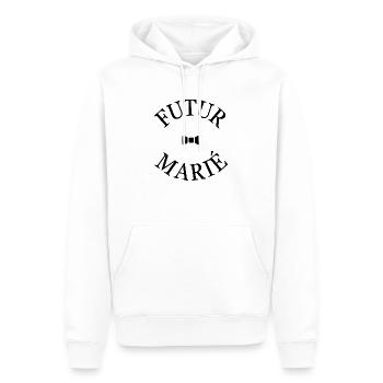 EVG : futur marié - Sweat à capuche Premium bio Homme - blanc - Devant - Nico (187cm)