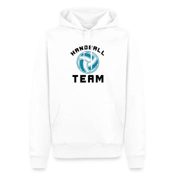 Équipe de handball - Sweat à capuche Premium bio Homme - blanc - Devant - Nico (187cm)