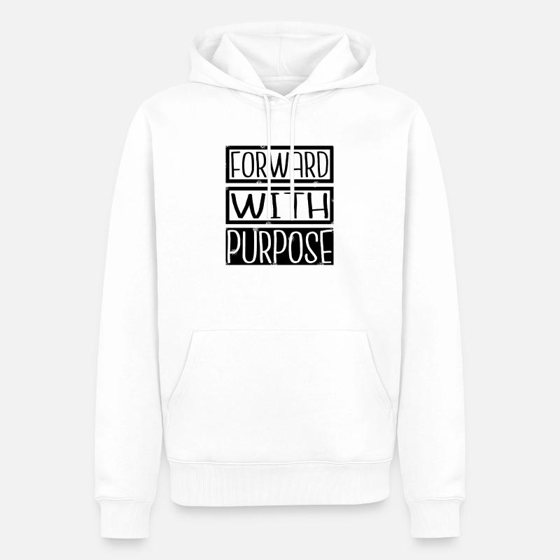 Progrès Croissance Changement Développement Enthousiasme - Sweat à capuche Premium bio Homme - blanc