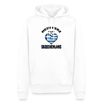 Mein Herz schlägt für Griechenland - Männer Premium Bio Hoodie - Weiß - Vorne - Nico (187cm)