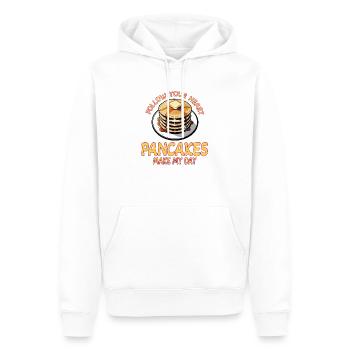 Les crêpes font ma journée - Sweat à capuche Premium bio Homme - blanc - Devant - Nico (187cm)