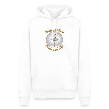 Ballet toute la journée. Rêve de la scène. - Sweat à capuche Premium bio Homme - blanc - Devant - Nico (187cm)