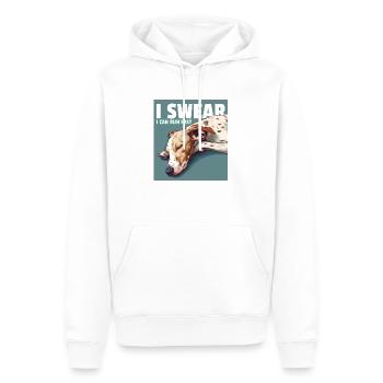 Sleeping whippet, dreaming about running fast - Men’s Premium Organic Hoodie - white - Front - Nico (187cm)