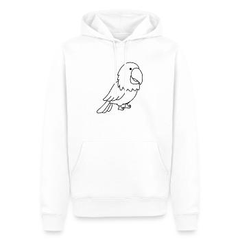 papagei - Männer Premium Bio Hoodie - Weiß - Vorne - Nico (187cm)