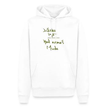 Dzaba Rat - Männer Premium Bio Hoodie - Weiß - Vorne - Nico (187cm)