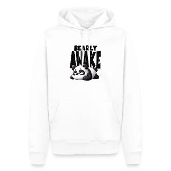 Panda ours réveillé - Sweat à capuche Premium bio Homme - blanc - Devant - Nico (187cm)