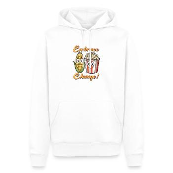 Embrace Change - Men’s Premium Organic Hoodie - white - Front - Nico (187cm)