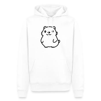 Murmeltier - Männer Premium Bio Hoodie - Weiß - Vorne - Nico (187cm)