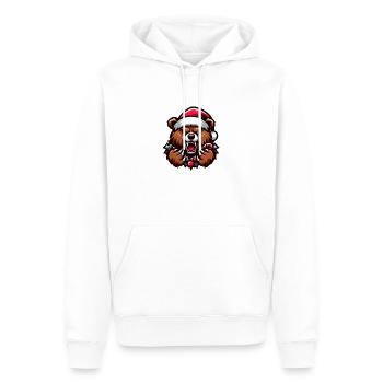 Grizzly de noël - Sweat à capuche Premium bio Homme - blanc - Devant - Nico (187cm)