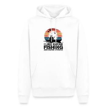 Humor für stille Kajakangler - Männer Premium Bio Hoodie - Weiß - Vorne - Nico (187cm)