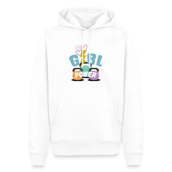 Girl Power - Männer Premium Bio Hoodie - Weiß - Vorne - Nico (187cm)