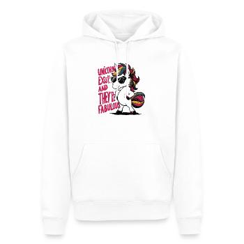 Einhörner faboulos - Männer Premium Bio Hoodie - Weiß - Vorne - Nico (187cm)