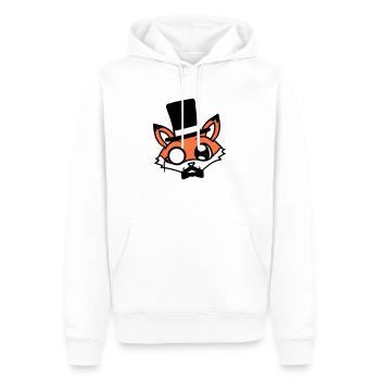 Fox Red Fox Sir Mr. Top Hat Monocle Glasses - Men’s Premium Organic Hoodie - white - Front - Nico (187cm)