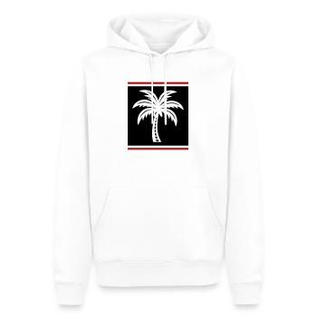 Icône de palmier - Sweat à capuche Premium bio Homme - blanc - Devant - Nico (187cm)
