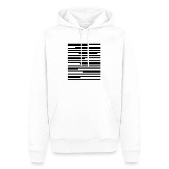 lignes géométriques - Sweat à capuche Premium bio Homme - blanc - Devant - Nico (187cm)