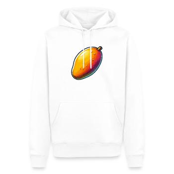 Mango juice - Men’s Premium Organic Hoodie - white - Front - Nico (187cm)