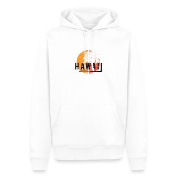 Künstlerische North Shore Oahu Hawaii Coole Palme - Männer Premium Bio Hoodie - Weiß - Vorne - Nico (187cm)